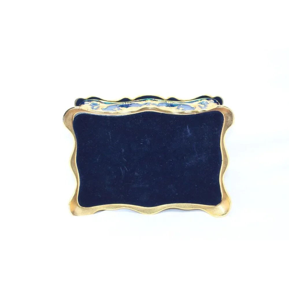 Unused VTG Hipiwe Embellished Cobalt, Crystals & Intricate Gold Details Jewelry